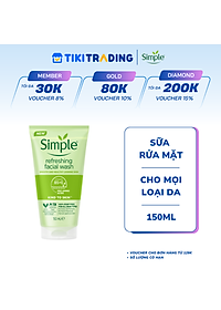 Sữa Rửa Mặt Simple lành tính và hiệu quả cho mọi loại da 150ml