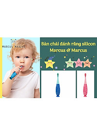 Bàn chải đánh răng silicon cho bé Marcus & Marcus, từ 2 tuổi - Xanh