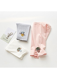 Quần legging bé gái Easy Baby họa tiết trái dâu, chất cotton co giãn thoáng mát cho bé từ 12-24kg (SL-034G)