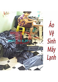 Túi vệ sinh máy lạnh, đuôi 2.5 mét, miệng 1.8 mét, áo bạt trùm rửađiều hòa treo tườn, dụng cụ vệ sinh máy lạnh, tặng kèm dây xỏ, hàng chính hãng, Điện Lạnh Thuận Dung