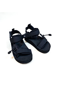 Giày Sandal Nữ The Bily 01W Quai Chéo Dây Rút - Màu Đen BL01WD