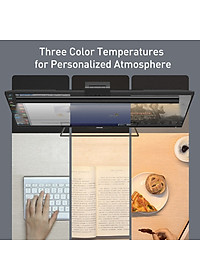 Đèn treo màn hình bảo vệ mắt Baseus i-Work Series (3 Light Mode, Anti Bluelight, USB Stepless Dimming Screen Hanging Light, New Model) - DGIWK-B02 - Hàng chính hãng