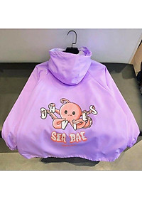 Áo khoác dù SEA BAE Bạch tuộc cảm xúc Unisex Form Rộng Chống nắng tốt