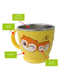 Đũa Inox xỏ ngón Hàn Quốc giúp bé tập gắp thức ăn Edison hình Pororo - Đồ dùng ăn dặm chính hãng 9644