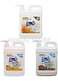 Nước rửa chén bát siêu sạch khử mùi hải sản Mr Fresh 1,6L Tinh Dầu Gừng/ Tinh Dầu Quế / Tinh Chất Cám Gạo