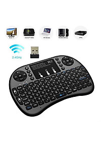Bàn phím Wireless mini UKB500- Bàn phím không dây mini keyboard kiêm chuột cảm ứng đa năng wireless - Hàng chính hãng