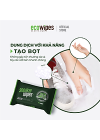 Khăn giấy ướt lau giày siêu sạch Sneaker Wipes hương quế tạo bọt tự tan làm sạch nhanh chóng mang đi tiện lợi