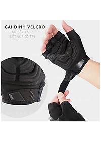 Găng tay xe đạp hở ngón, nửa ngón đệm chống sốc 2 lớp S191 thoáng khí lau mồ hôi, chống trơn trượt Cycling Mai Lee