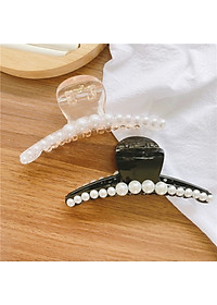 Kẹp Tóc Càng Cua Đính Ngọc Trai Nhân Tạo Phong Cách Hồng Kông Thâp Niên 90s