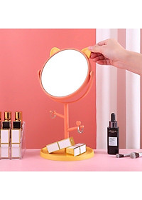 Gương Trang Điểm [CUTE01] Tai Mèo Xoay 360 độ | Có Móc Treo Phụ Kiện - Hàng chính hãng 
