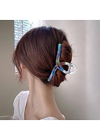 Kẹp Tóc Trong Suốt Màu Gradient Hình Cá Mập Phong Cách Hàn Quốc Cho Nữ