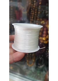 Cuộn Dây Thun CO GIÃN màu Trắng xỏ vòng hạt chuỗi Dây này là dây thun chuyên xỏ vòng chuỗi màu Trắng, có đủ màu Anh Chị đang đeo chuỗi muốn thay dây khác cho vòng thì đặt cuộn Thun chỉ này nhé