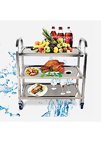 Xe đẩy inox ba tầng nhà hàng AF08165