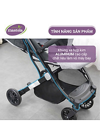 Xe đẩy gấp gọn cho bé Mastela HN275 - Xe đẩy em bé siêu nhẹ, thoáng khí bảo hành 12 tháng