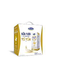 Thùng 24 hộp Sữa tươi tiệt trùng chứa tổ yến Vinamilk Green farm - hộp 180ml