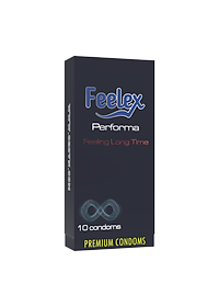 Bao cao su Feelex Performa Premium siêu mỏng, kéo dài thời gian quan hệ, hộp 10bcs