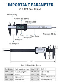 Thước kẹp cơ khí điện tử Hàng hộp cao cấp sản phẩm tặng pin