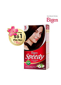 Thuốc nhuộm dưỡng tóc phủ bạc thảo dược Bigen Speedy Thương hiệu Nhật Bản 80ml dạng kem 