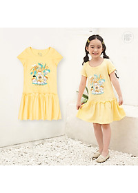 Đầm Cho Bé Gái Miss Meow Tới Size Đại. Váy Cotton Thun Hè Trẻ Em In Hình Mèo 3-11