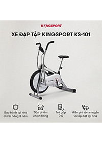 Xe đạp tập KINGSPORT KS-101 tập luyện toàn thân, tích hợp đồng hồ đo lường chỉ số, cân nặng phù hợp từ dưới 75kg