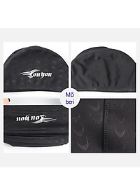 Set đồ bơi nam full 5 chi tiết kèm túi đựng, Quần bơi da cá + Kính bơi + Mũ + Bịt tai + Kẹp mũi, hàng xịn đẹp chuẩn | BN009