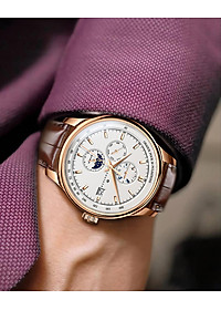 Đồng hồ nam Poniger P815-1 Chính hãng ,Kính sapphire nguyên khối ,chống xước,chống nước 50m,mặt đen vỏ vàng hồng dây da nâu ( đen) xịn,vỏ máy thép không gỉ 316L,Đồng hồ cơ (Automatic) bảo hành 24 tháng, hàng mới 100%,thiết kế trẻ trung và sang trọng