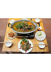 Khay Lẩu Cá Chép Om Dưa Cả Con, Có Vỉ Đáy Chống Cháy Sát, Inox  Đun Trên Mọi Loại Bếp Hàng Chính Hãng