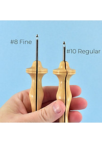 Kim Thêu Nổi Thêu Len Kiểu Oxford Dùng Len Đơn Cỡ Vừa Cán Gỗ Dành Cho Người Mới Bắt Đầu Oxford Punch Needle #8 Fine for Beginner