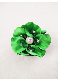 Kẹp tóc hoa đính pha lê ngọc