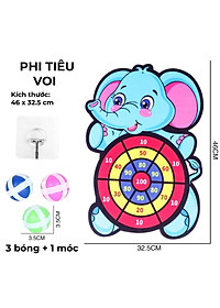 Đồ chơi Bảng ném bóng dính tính điểm cho bé hình con vật ngộ nghĩnh tặng kèm 3 trái bóng