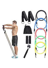 Dây Đàn Hồi Tập Gym+ Tặng Kèm 1 Bộ Dây Tập Thể Lực 5 Màu - Bộ 11 Dây Kéo Tập Thể Dục, Dây Cao Su Tập Gym, Dây Đàn Hồi Tập Thể Hình, Dây Đàn Hồi Tập Gym, Bộ Dây Tập Thể Lực 11 Món
