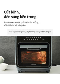 Lò nướng chân không kết hợp chức năng hấp Lock&Lock EJF693GRY Steam Air Fryer Oven (12.5 Lít) - Hàng chính hãng