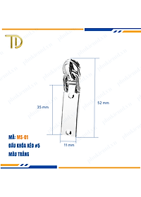 Đầu khóa kéo túi xách, đầu khóa kéo thay thế, đầu khóa kéo balo răng 5, Mạ điện độ bền 5-8 năm