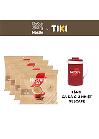 [Tặng ca đựng đá 900ml] Combo 4 Bịch Cà phê hòa tan NESCAFÉ 3IN1 VỊ KEM SỮA Bịch 24 gói ĐẬM VỊ SỮA, CHUẨN CÀ PHÊ