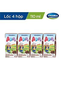 SỮA DINH DƯỠNG VINAMILK ADM GOLD SÔCÔLA - LỐC 4 HỘP X 110ML