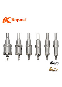 Bộ 6 mũi khoét sắt, Inox Kapusi Nhật Bản bao gồm 16 -18 - 20 - 22 - 25 - 30 K-3692
