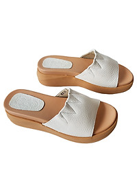 Dép Nữ Da Bò Thật BIGGBEN Cao 5 Phân DNQN55