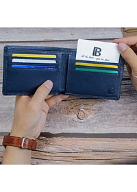 Ví nam, bóp nam da bò Saffiano Bụi Leather V126 - Bảo hành 12 tháng