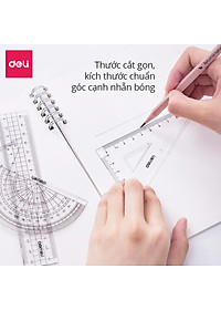 Bộ dụng cụ eke thước đo độ học sinh Deli - 1 bộ - 71988