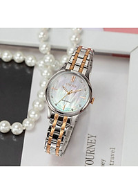 Đồng Hồ Nữ Citizen Đính Đá Swarovski Dây Thép Không Gỉ EM0896-89Y - Mặt Xà Cừ