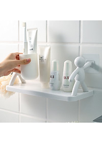 Kệ dán tường nhà tắm hình người chất liệu nhựa PP chắc chắn, Kệ đa năng để đồ hình người trắng, Kệ mỹ phẩm treo tường, decor phòng - Chính hãng MINIIN 