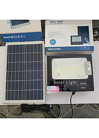 Đèn led pha năng lượng mặt trời 300w IP67 có remote tấm pin rời dây dài 5m 