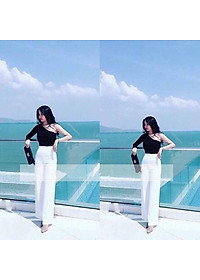 1 Quần tây công sở ống suông rộng, ống đứng, dạng cullotes sang trọng, nữ tính