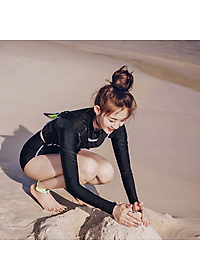 Bikini Tay Dài Hai Mảnh Năng Động Trẻ Trung A158T MayHomes Áo Croptop Thun Lạnh Co Giãn Không Phai Màu