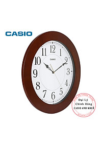 Đồng Hồ Treo Tường Casio IQ-133-5DF Vỏ Gỗ,  Kim Trôi Im Lặng