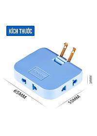 Ổ Cắm Xoay Gấp Gọn Ổ Cắm Điện Mở Rộng Xoay 180 Độ - Giao Màu Ngẫu Nhiên