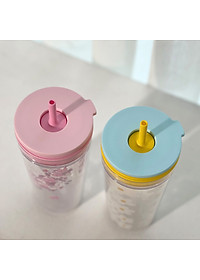 Ly nhựa 2 lớp có ống hút LocknLock Bucket Cold Cup with Straw HAP520 580ml