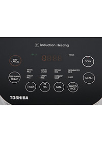 Nồi cơm cao tần Toshiba RC-18IP1PV - 1.8L - Lòng nồi dày 3mm chống dính, Công nghệ cao tần IH 1300W + nhiệt 3D, Chế độ điều chỉnh độ mềm của cơm, Hẹn giờ nấu- Hàng chính hãng, bảo hành 12 tháng