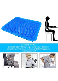 Đệm Ngồi 3D Silicon 2 Lớp Tổ Ong Lót Ghế Thoáng Khí Chống Đau Mỏi Lưng Amalife 