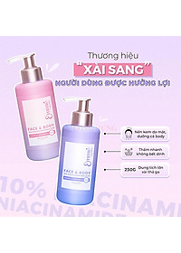 Kem dưỡng thể Emmié Face & Body Niacinamide Emulsion làm trắng da 7% (230ml)/10% (230g) - Hàng chính hãng